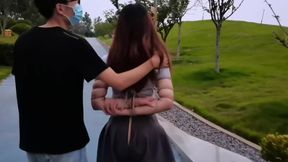 Bound Brunette&#039;s Oriental Outdoor Ordeal
