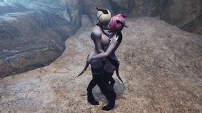 draenei girl on draenei girl action in a cave - warcraft porn parody