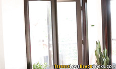 Interracial teen sucks