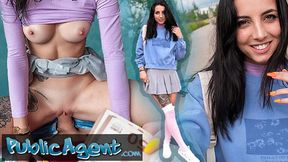 Exotic Italian Sexpot Exposes Juicy Boobs & Butts On Public Orgy Stroll