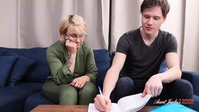 Aunt Nadine Assists Stepson with Schoolwork