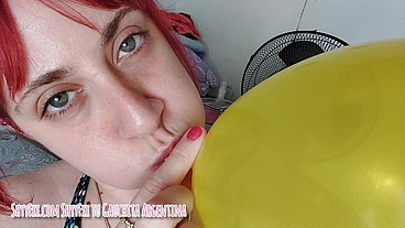 Sesion LOONER INFLANDO GLOBOS con PUFFY CHEEKS! BALLOONS FETISH