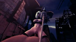 Nier: Automata - 2B Recharging on Top (A XXX Parody)