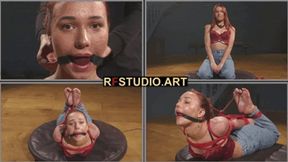 Veronica’s First Extreme Arch Hogtie - Barefoot Beauty with Tied Toes and Ballgag (UHD 4K MP4)