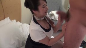 G-Cup Brunette MILF&#039;s Red-Hot Japanese Reverse Rooftop Rodeo