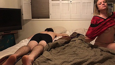 Stepmom shares bed with stepson - Erin Electra