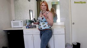 omorashi ami mercury locked belt prank wetting her jeans