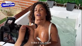 Photographer's lucky break, banging a big-titted, hot Ebony Milf - Carla Morelli