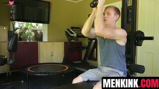 Zane Anders teased and edged by Jackson Fillmore and Van Darkholme