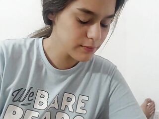 I convince my shy stepsister to let me bang her hard in the booty whilst this babe looks at the mountain.