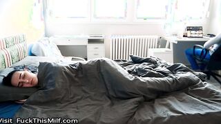 Why step son fucks stepmom when dad in room risky sex with surprise creampie 6