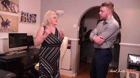 Aunt Judy - Busty Milf Claire Screws the Debt Collector