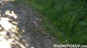 Horny prostitute begging for this big cock to fuck her hard