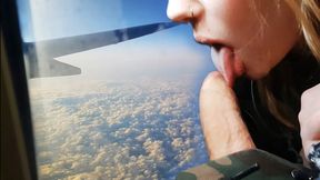 Public Plane Action! Self-Foil, Mouth Job! Includes Tits