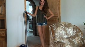Vacuuming In Jeans Shorts 2 HD-1080