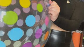 Valeri blow with mouth dotted ball