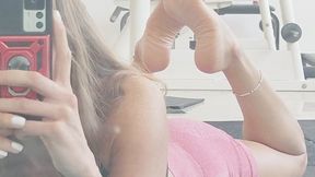 Gym soles in the pose