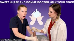 Sweet Nurse and Domme Doctor Milk Your Cock POV Handjob Cum Blast - Glove Fetish - Medical Fetish - Nurse - Handjob - latex Gloves - Rubber Gloves