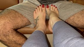 Teasing him under the restaurant table (MP4-HD 1080p)