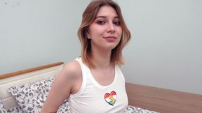 Awesome solo masturbation session with a cute Kami Yammy