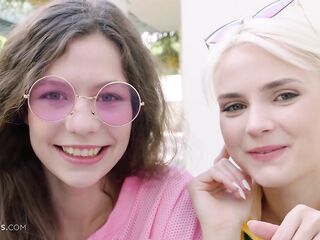 2 girlfriends lure a stranger into a bang