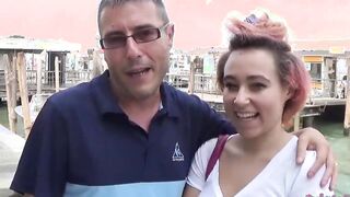 Margherita Fuxia give a oral sex into the vehicle and then gets banged! on top of a tractor