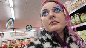 rebeca addams burping at the supermarket for shooping
