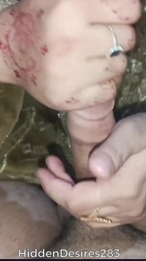 Thrilling moment from &quot;Step brother enjoy Handjob Orgasm Control&quot;