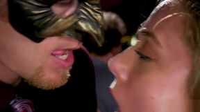 Spanking and machine fucking at orgy