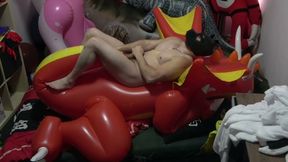 Vectis and the inflatable red dragon