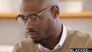 BLACKED Sensual college bimbos Bailey can't resist teacher's huge african dick