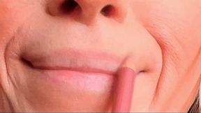 Pink Matte Lipstick Lip Smell (HD) WMV