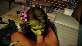 sexy dryad sucks dick in pov