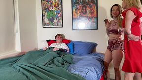 christian step mom convinces step son & step sis into threesome