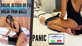 ENOLA- Failed Facesitting challenge destroys his balls - Timed ( FULLHD)