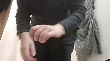 Sexy farts in the public shop and latex pants