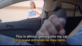 Hot Slut Gets Off in Car, Risking Public Exposure