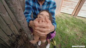 Sweet outdoor sex session with a hot brunette Violet Gems
