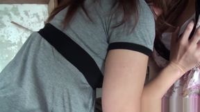 Jap cutie&#039;s strap-on surprise in public
