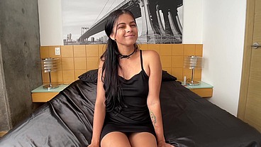 First Casting for Colombian Latina MILF Model Melanie