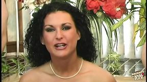 Three enormous cocks ravage Ashley's curvy brunette body from pussy&#x1F32E;&#xFE0F; to asshole