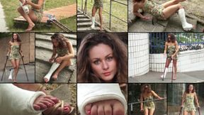 Zuzu Term SLWC Sexy Summer Dress Crutching and Foot Play (in HD 1920X1080)