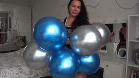 I scratch your dried cum on the balloons with my claws c