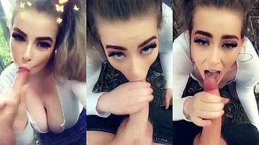 Public cheating with a naughty college girl skipping class