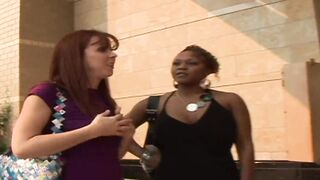 four girls meet at a mall then go home and screwed - lesbian session!