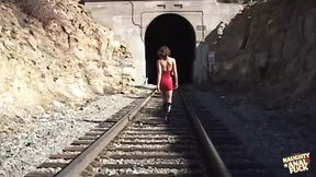 Four huge dicks repeatedly fuck Amber Rains until she cumulates all over them