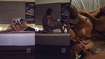 Chica Petite, lleva toda la vida con su novio jamas ha probado ni sentido otra verga y hoy se dedicara a mamarla y reicbir leche mientras se la cojen. Trio HMH soft