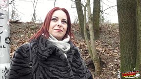 german scout - curvy german saggy tits girl emma fox pick up for casting fuck in berlin