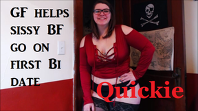 Quickie: GF preps you for 1st bi date