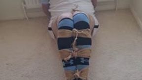 Miss M leaves a man bound and gagged in football kit